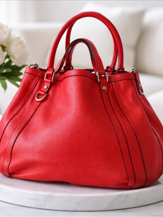 Gucci Handbags - 🇮🇹Authentic Gucci Vintage Abbey Tote Calfskin Leather Handbag/Shoulder Bag.